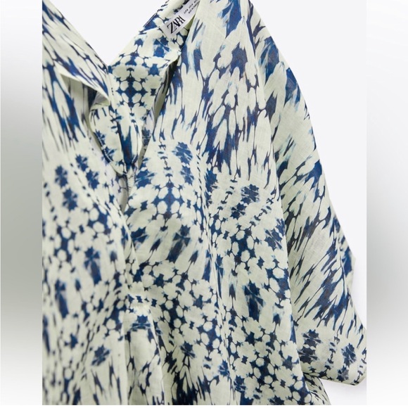 PRINTED RAMIE TUNIC DRESS - Picture 10 of 11